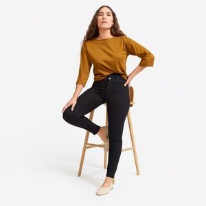 Everlane button fly skinny black pant jeans 26